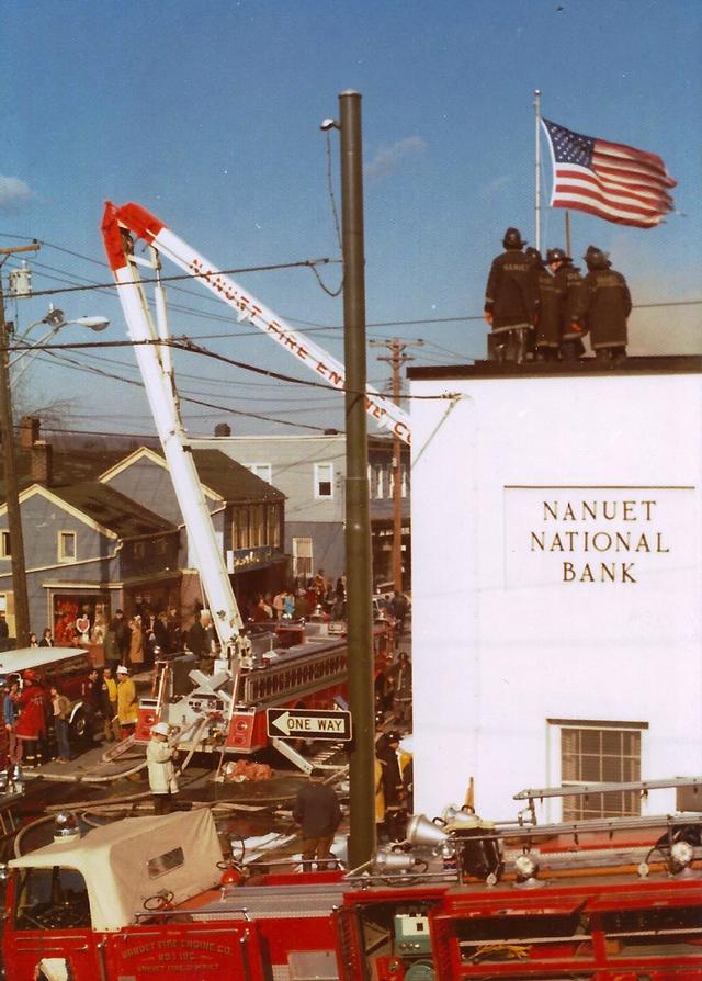 Photo from the past. Nanuet National Bank Fire. Sometime during the 70ths.
Photo by Vincent P. Tuzzolino